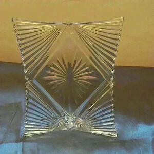 Vintage Mikasa Starlet Beveled Lead  Crystal Picture Frame.